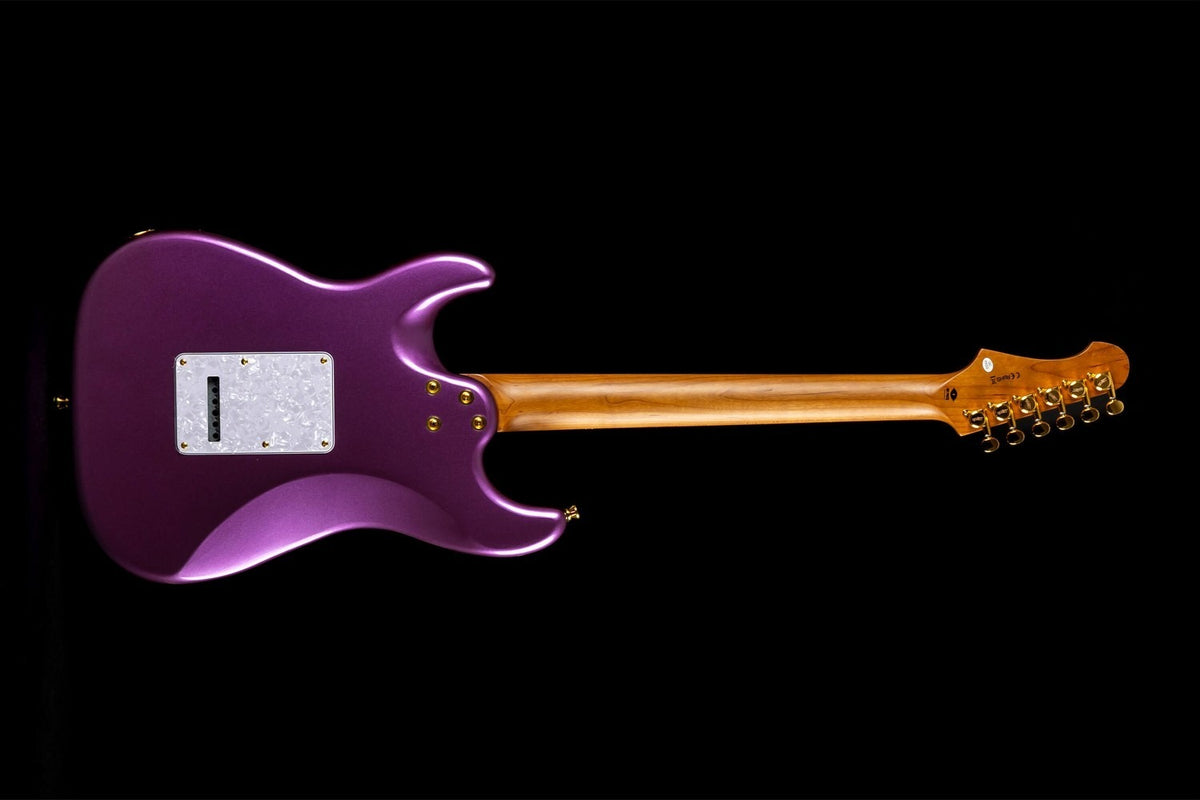 JET Guitars JS-480 VI G – elektrische gitaar – S-stijl HSS Violet/Goud hardware, palissander toets