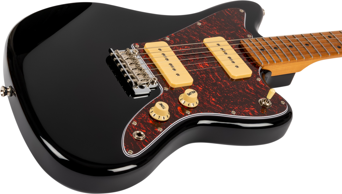 JET Guitars JJ-300 P90 BK – elektrische gitaar – J-stijl P90 elektrisch Zwart