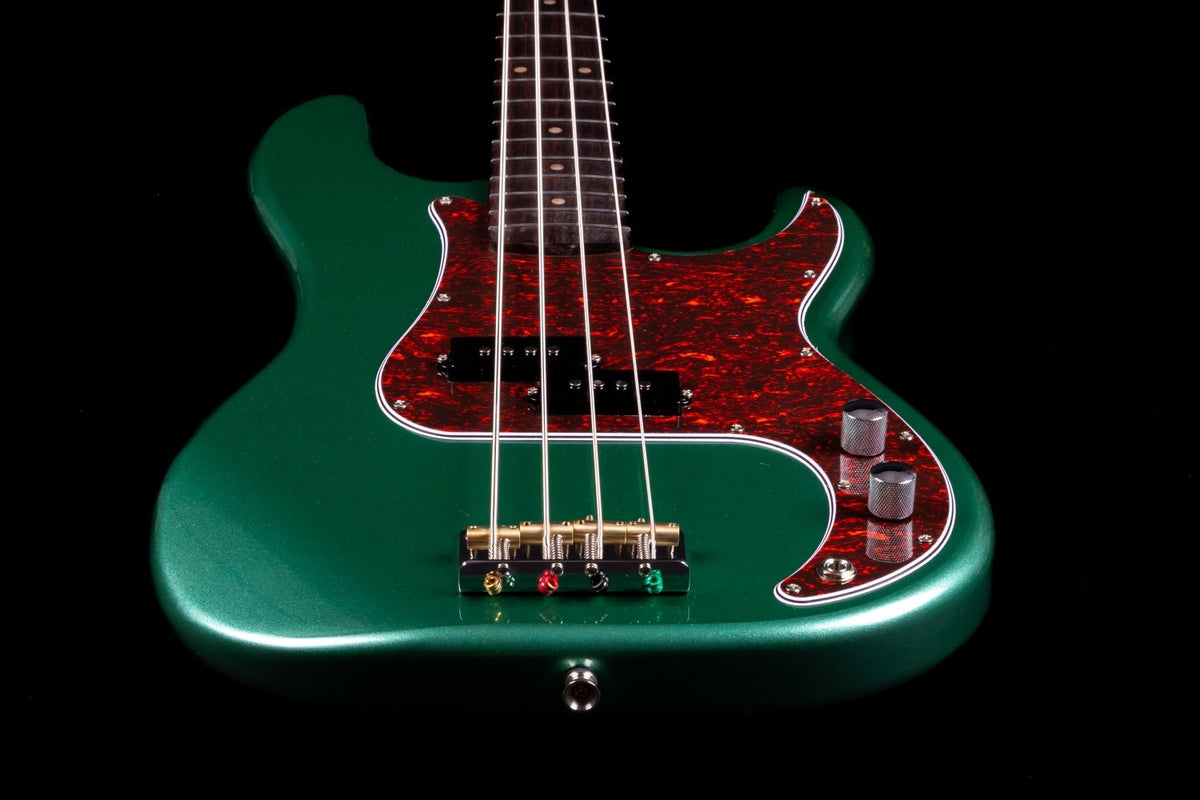 JET Guitars JPB-300 SG R – elektrische basgitaar – PB-stijl Bas Groen, palissander toets
