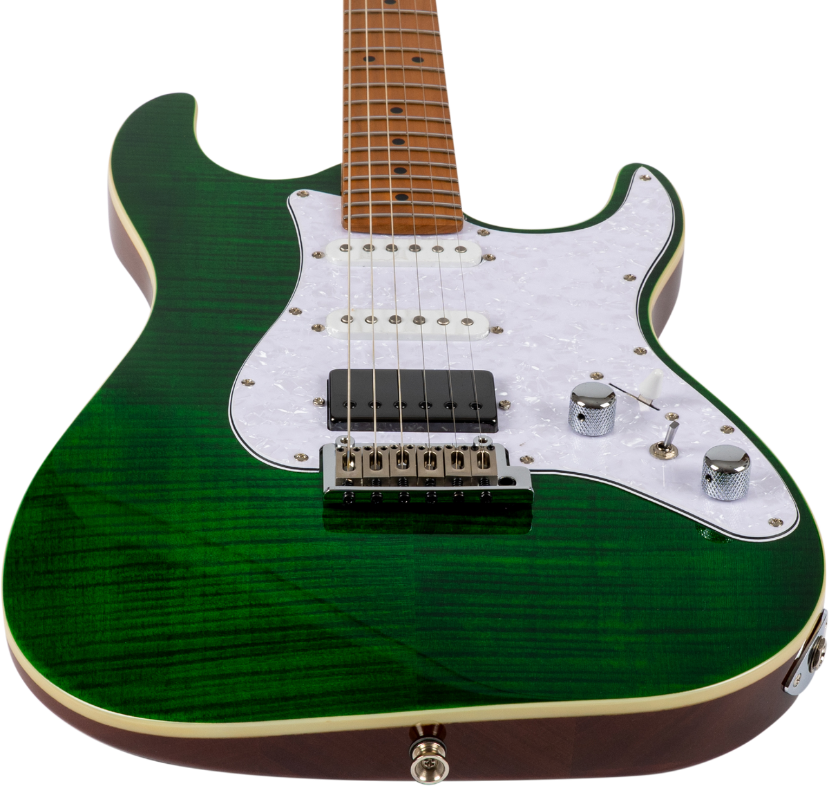 JET Guitars JS-600 TGR – elektrische gitaar – S-stijl HSS transp. Groen