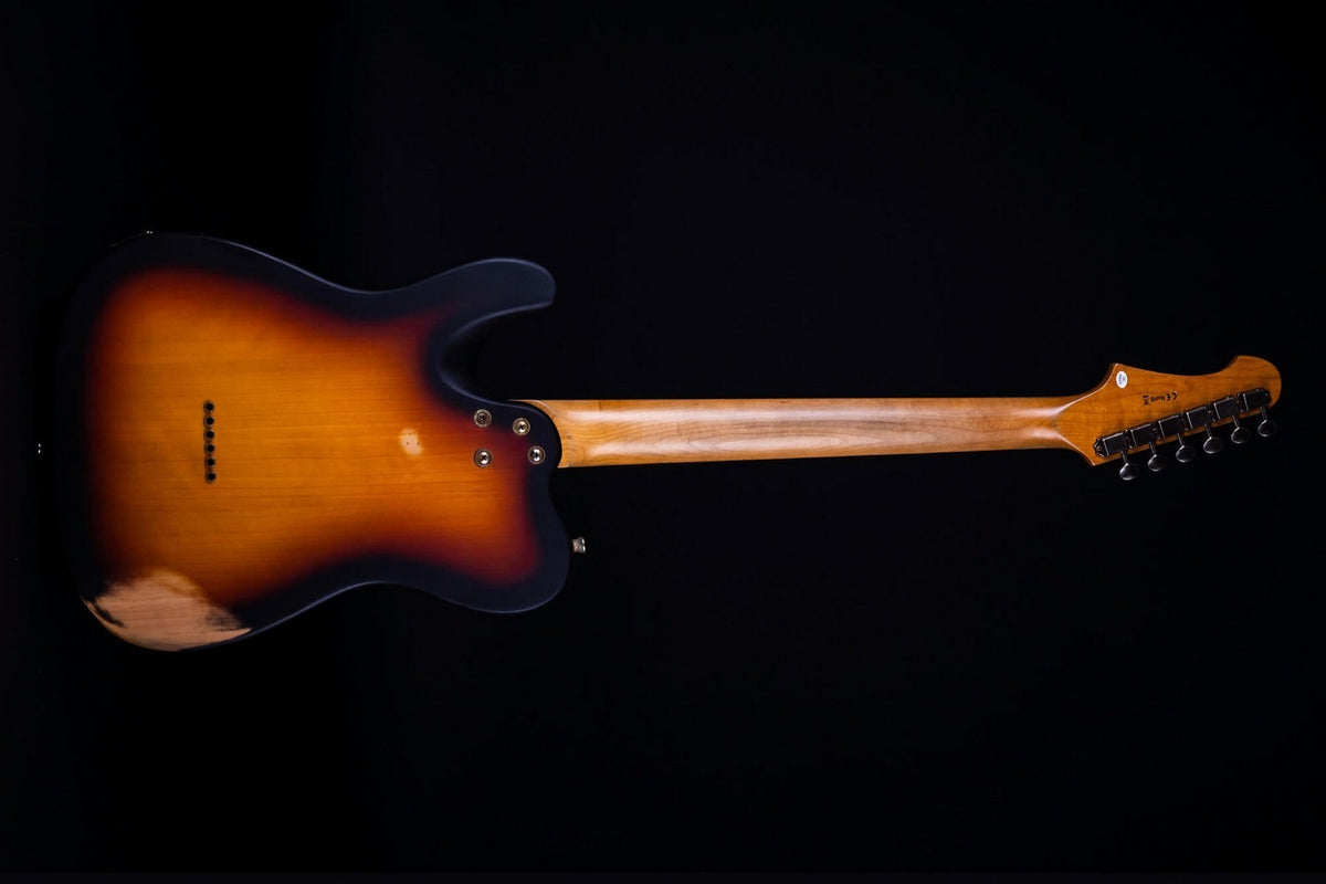 JET Guitars JT-350 RLC SB – elektrische gitaar – T-stijl SH Sunburst 'relic'