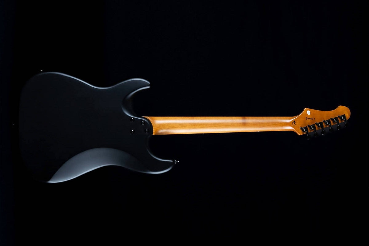 JET Guitars JS-400 MBK R – elektrische gitaar – S-stijl HH mat Zwart, palissander toets