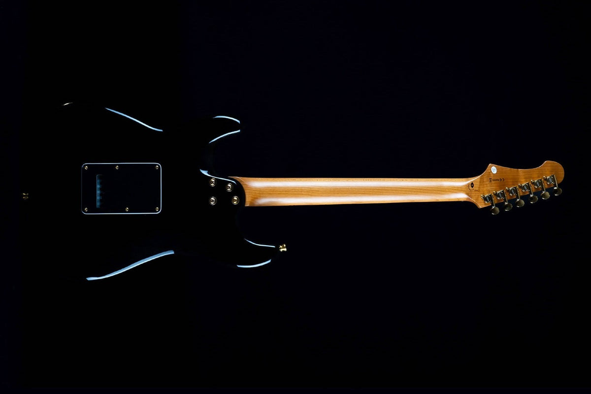 JET Guitars JS-400 BK G – elektrische gitaar – S-stijl HSS Goud hardware Zwart