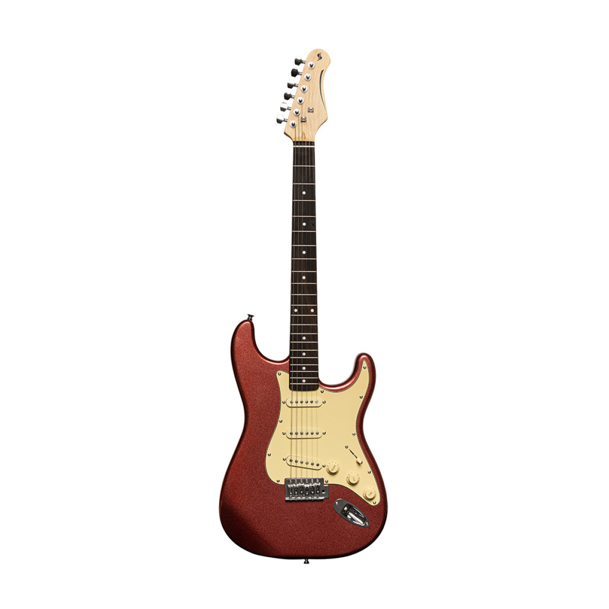 Stagg SES-30 CAR S-style elektrische gitaar Candy Apple Red