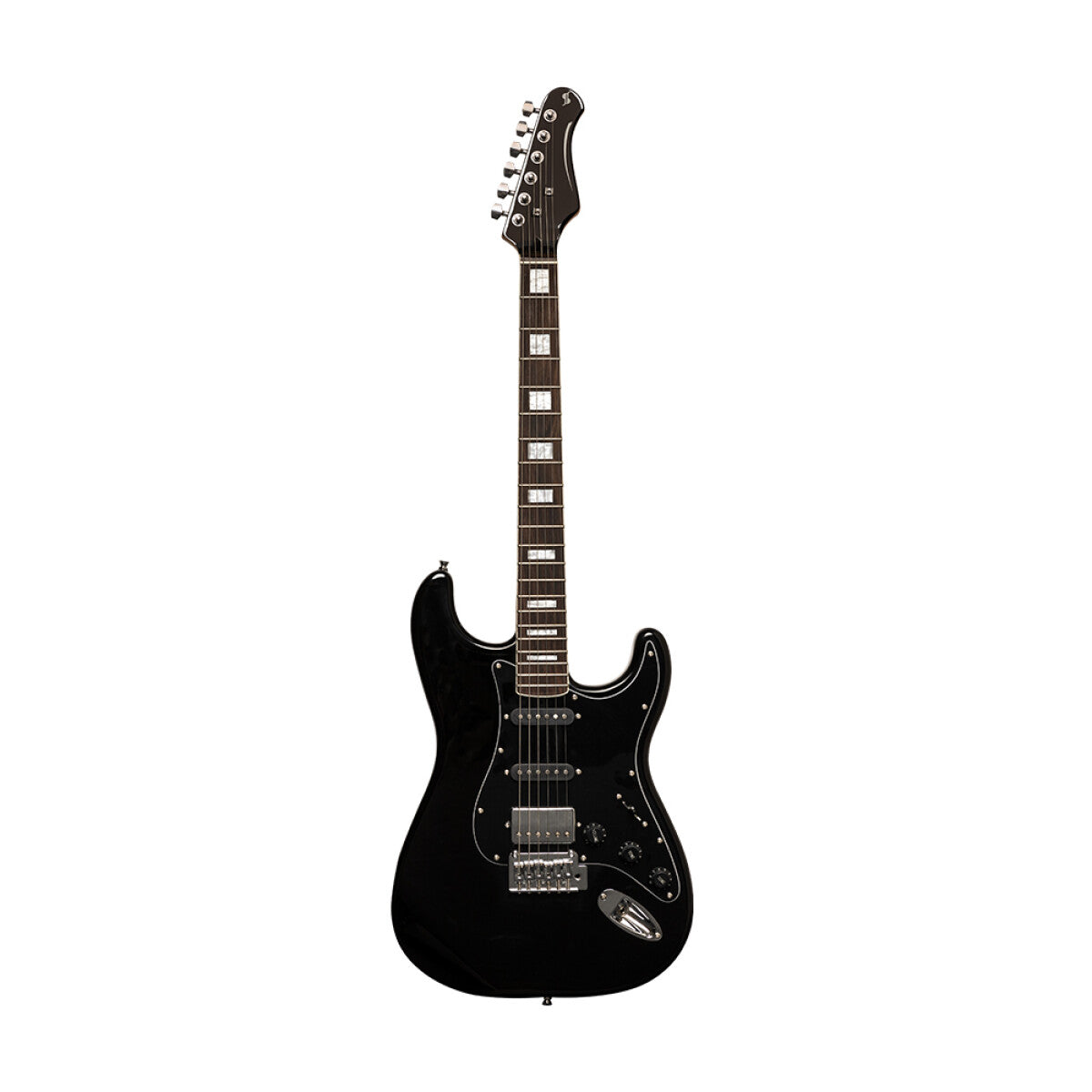 Stagg SES-60 BLK S-style elektrische gitaar Zwart
