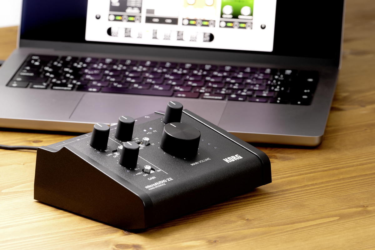 Korg Audio Interface, microAUDIO22, 2 In / 2 Out, 24-bit/192kHz, USB-C, Software