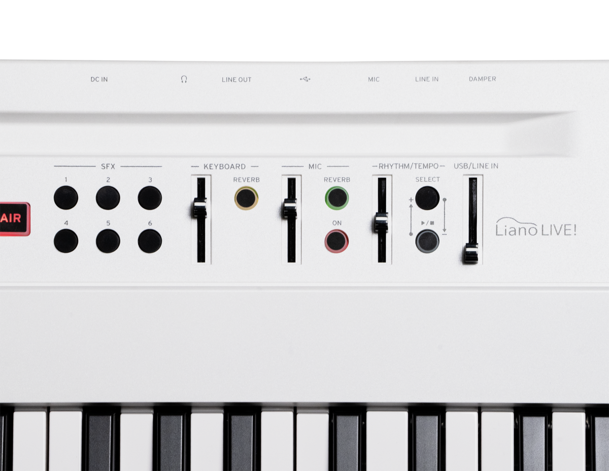 Korg Digitale Piano, Liano LIVE!, USB-C, Microfoon, Blender, 10 Ritmes, wit