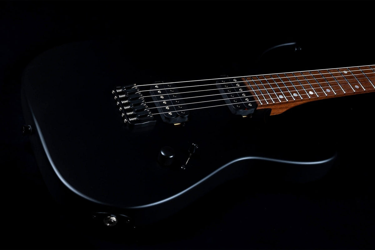 JET Guitars JS-501 BK Stygian – elektrische gitaar – S-stijl Stygian HH Satijn Zwart, palissander toets