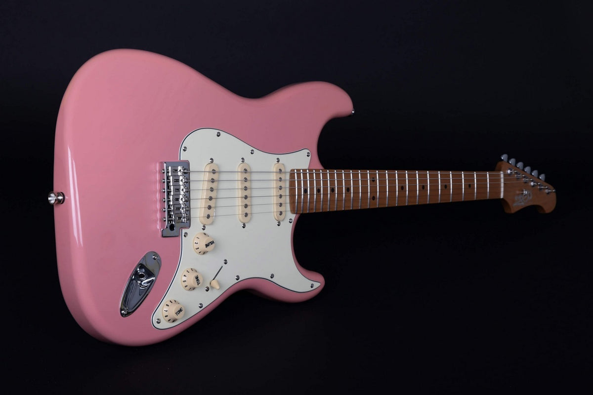 JET Guitars JS 300 BGD – elektrische gitaar – S-stijl SSS Bordeau roze