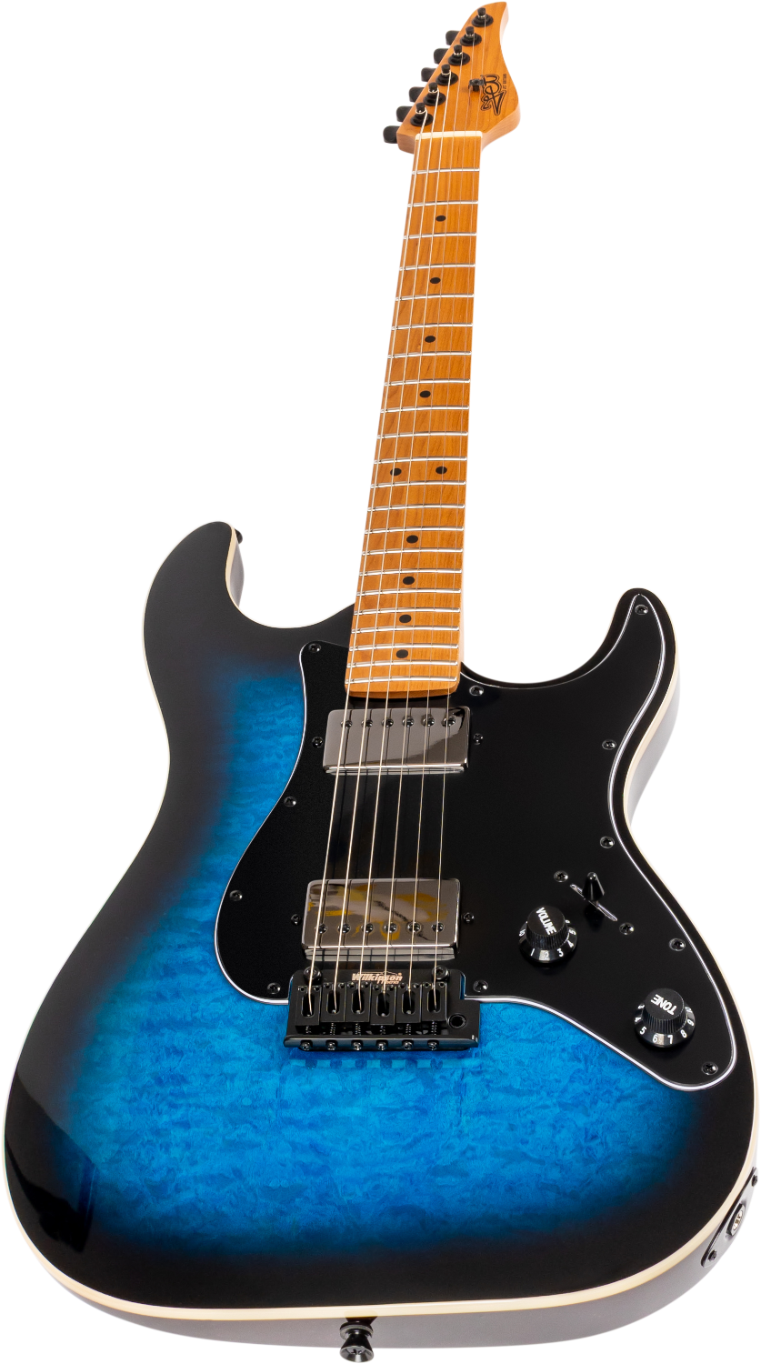 JET Guitars JS-450 BLB – elektrische gitaar – S-stijl HSS transp. blauw