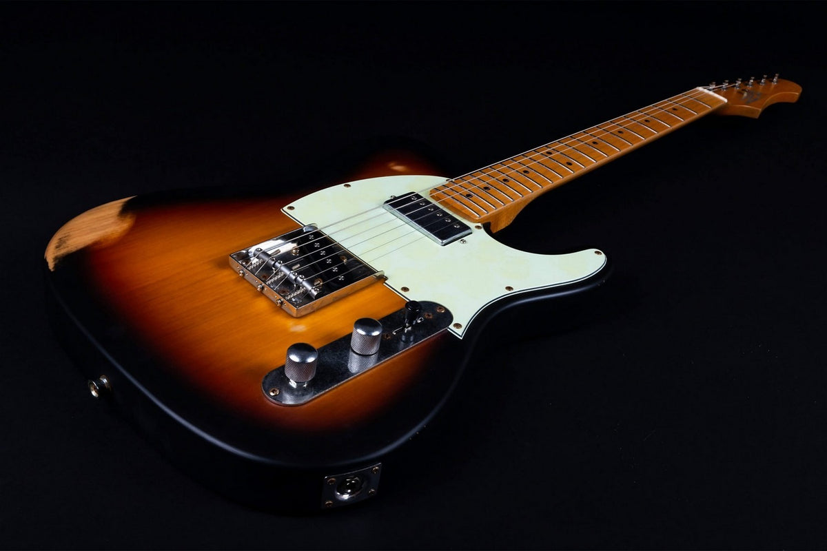 JET Guitars JT-350 RLC SB – elektrische gitaar – T-stijl SH Sunburst 'relic'