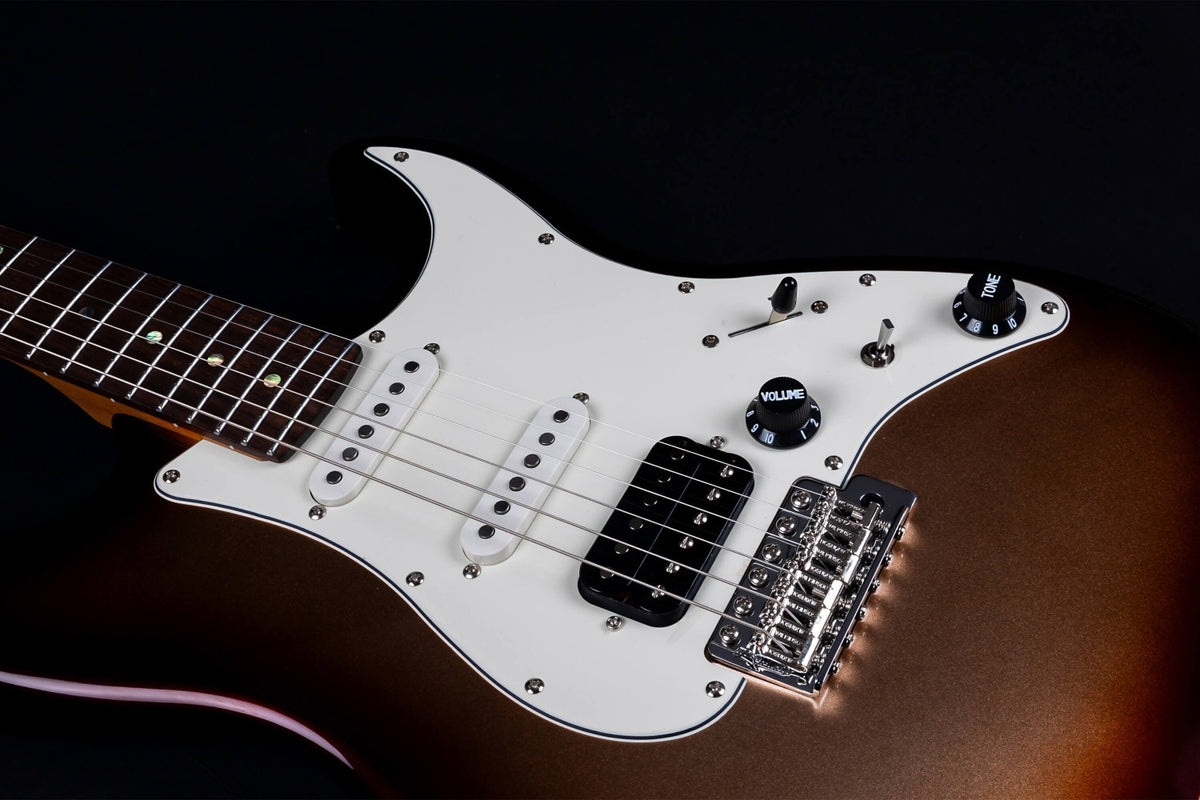 JET Guitars JS-40 Metallic Burst – elektrische gitaar – S-stijl HSS Metallic Burst, palissander toets