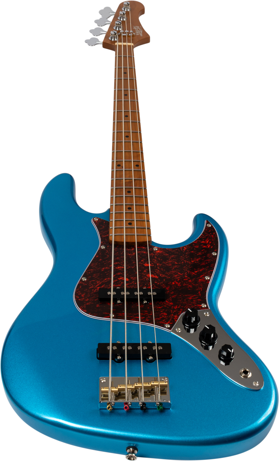 JET Guitars JJB-300 LPB – elektrische basgitaar – JB-stijl Bas Meer Blauw, palissander toets