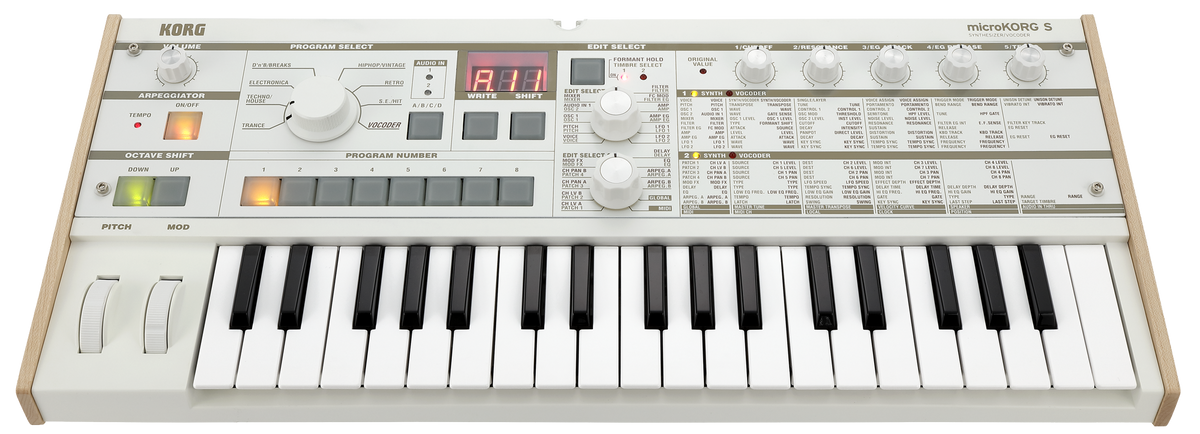 Korg Synthesizer, digitaal, microKORG S, luidsprekers, 37 toetsen