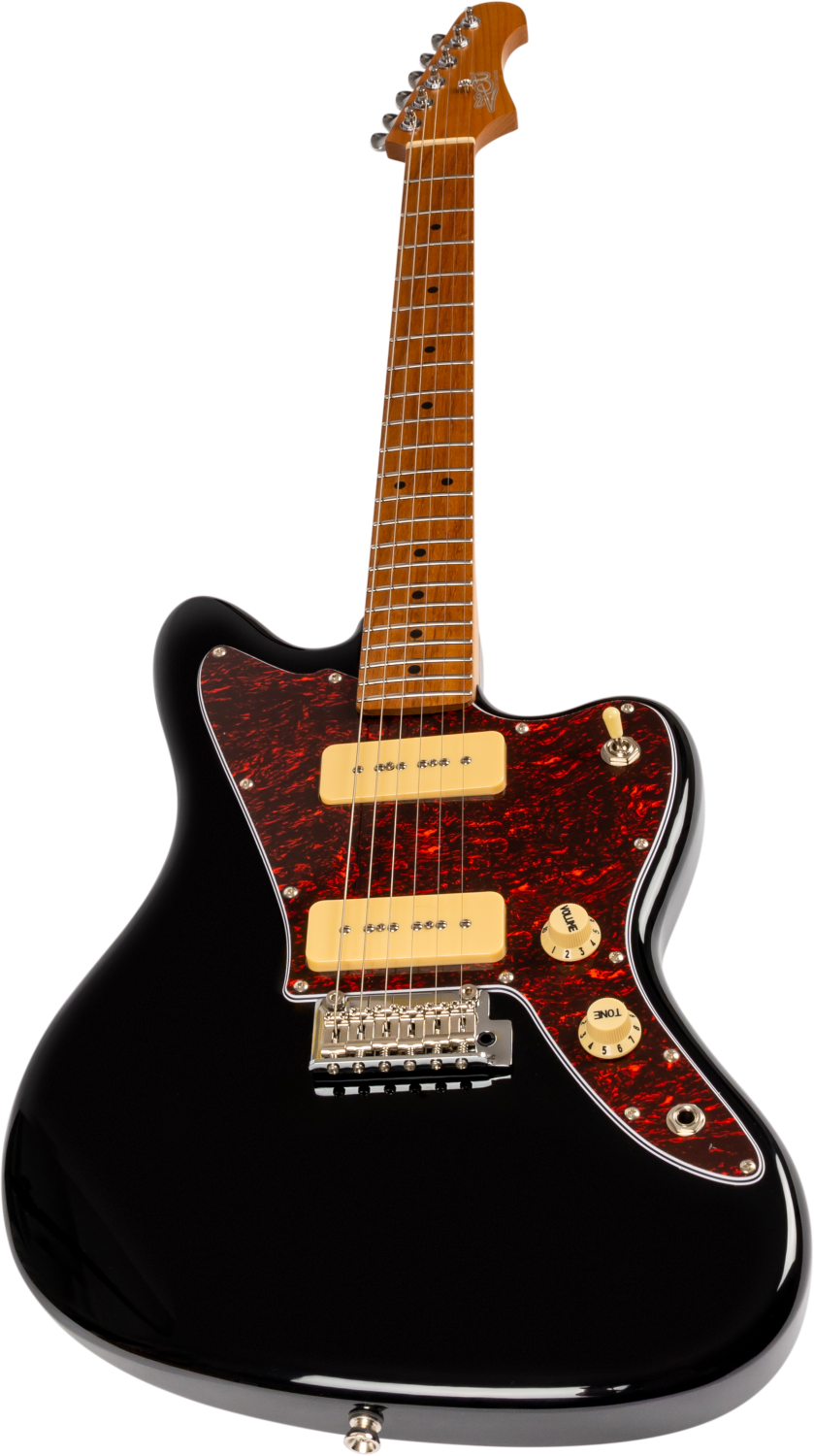 JET Guitars JJ-300 P90 BK – elektrische gitaar – J-stijl P90 elektrisch Zwart