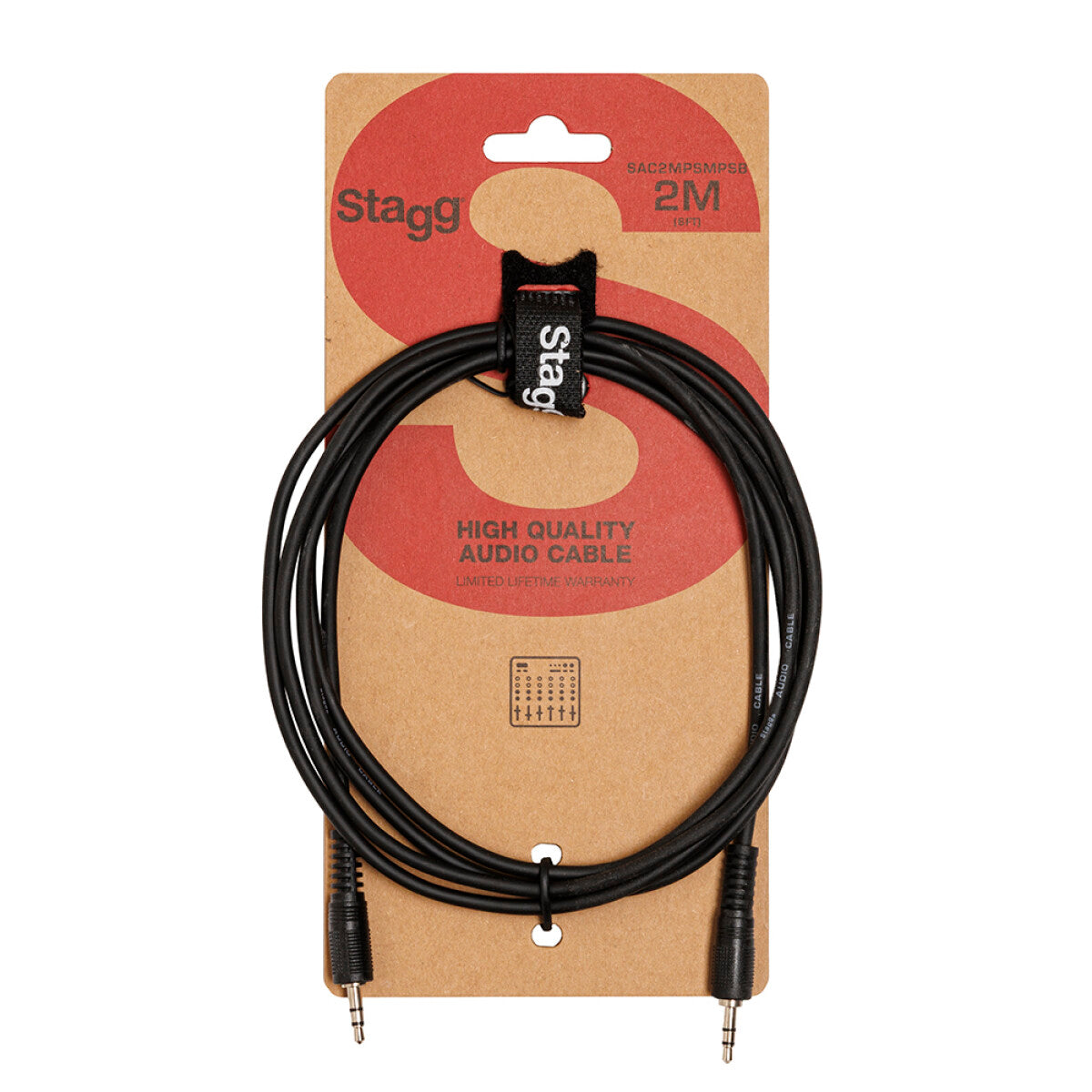 Stagg SAC2MPSMPSB audiokabel, mini-jack/mini-jack (m/m), stereo, 2 m