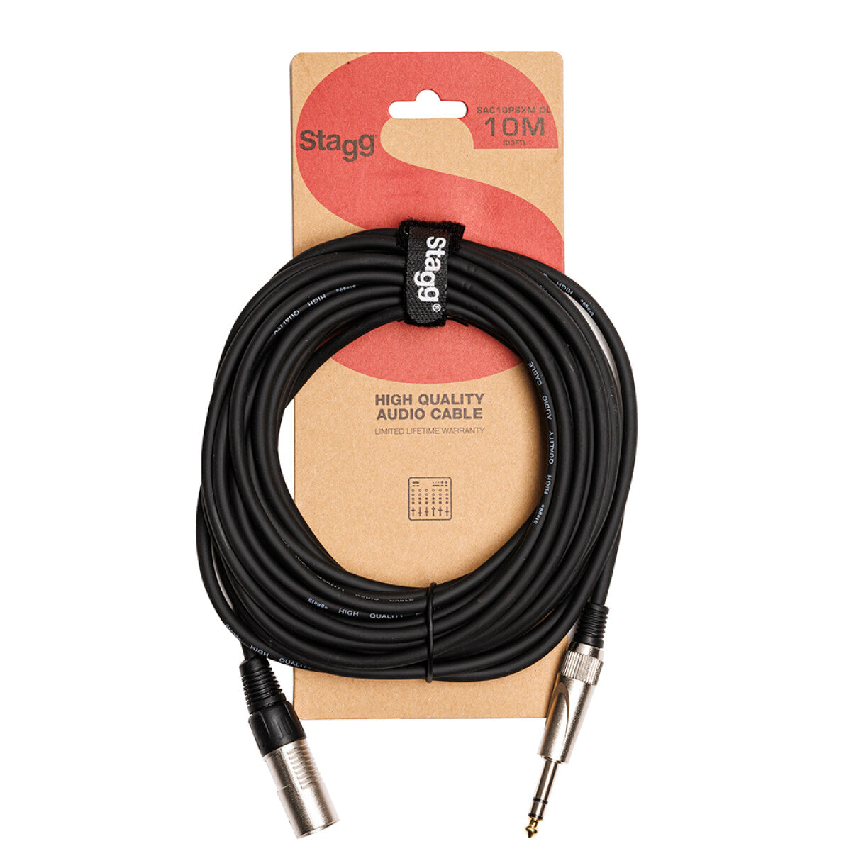Stagg SAC10PSXM DL audiokabel, XLR-jack (m/m), 10 m, gebalanceerd