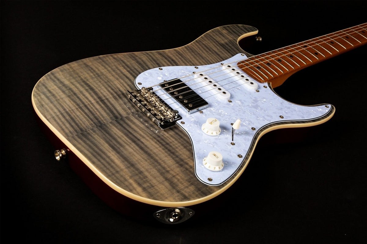JET Guitars JS-450 TBK – elektrische gitaar – S-stijl HSS transp. zwart