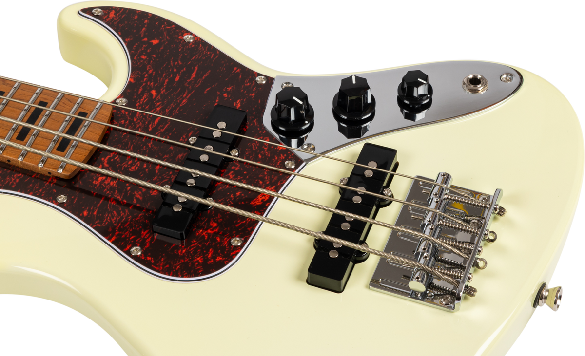 JET Guitars JB-300 OW – elektrische basgitaar – Reis Bas, Wit