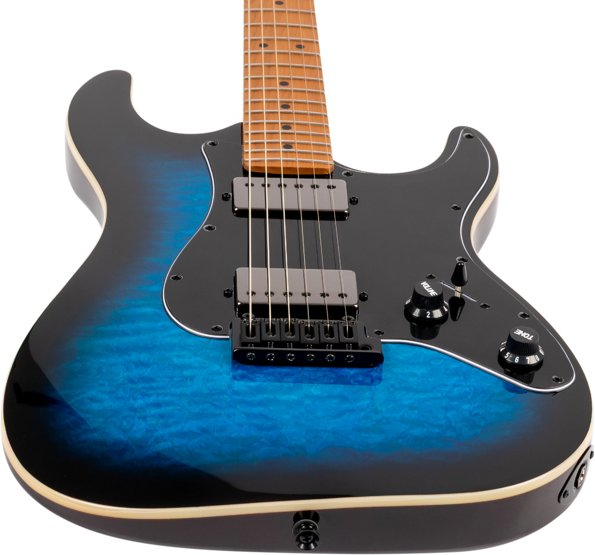 JET Guitars JS-450 BLB – elektrische gitaar – S-stijl HSS transp. blauw