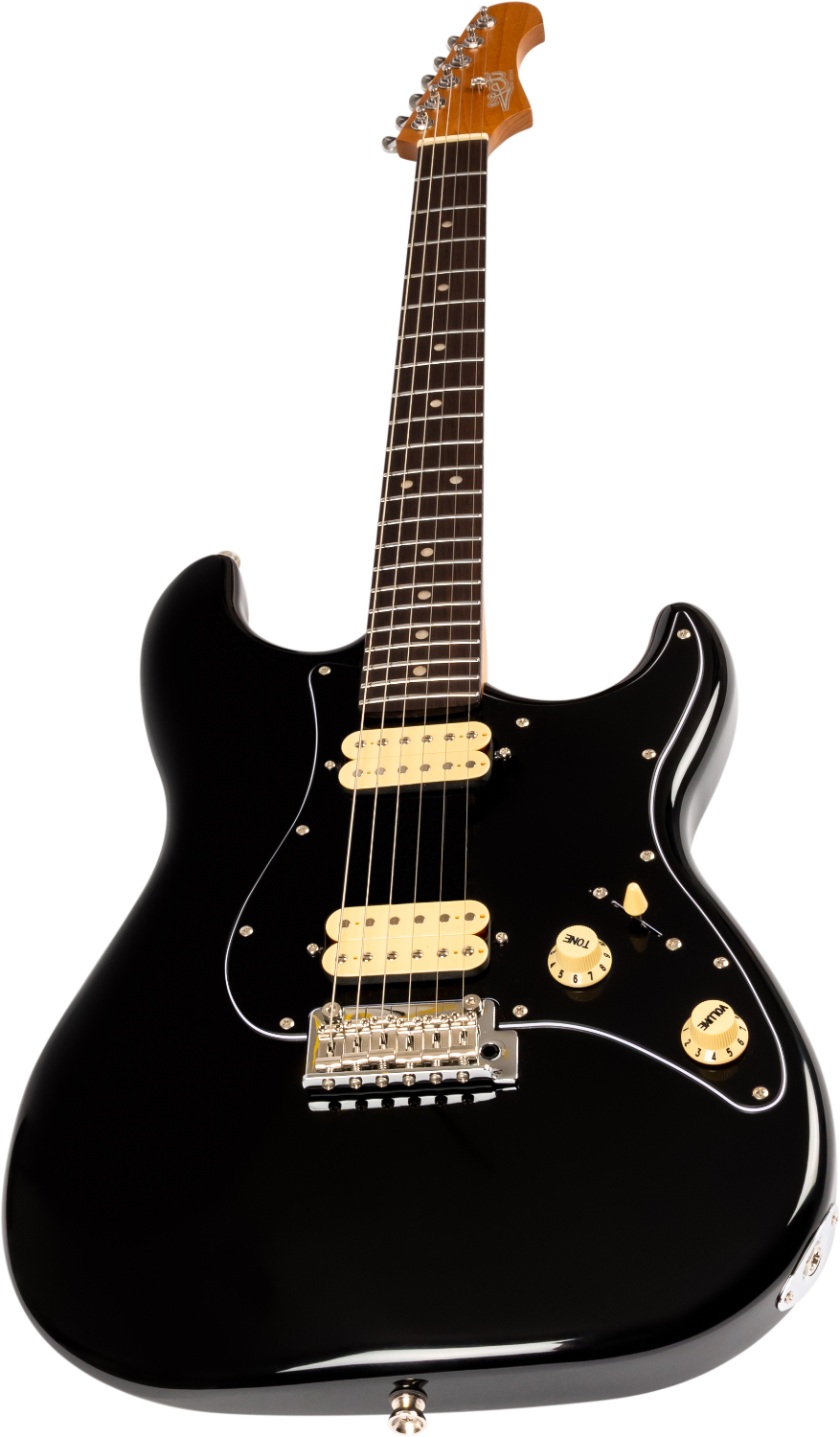 JET Guitars JS-400 BKR H – elektrische gitaar – S-stijl HH Zwart, palissander toets