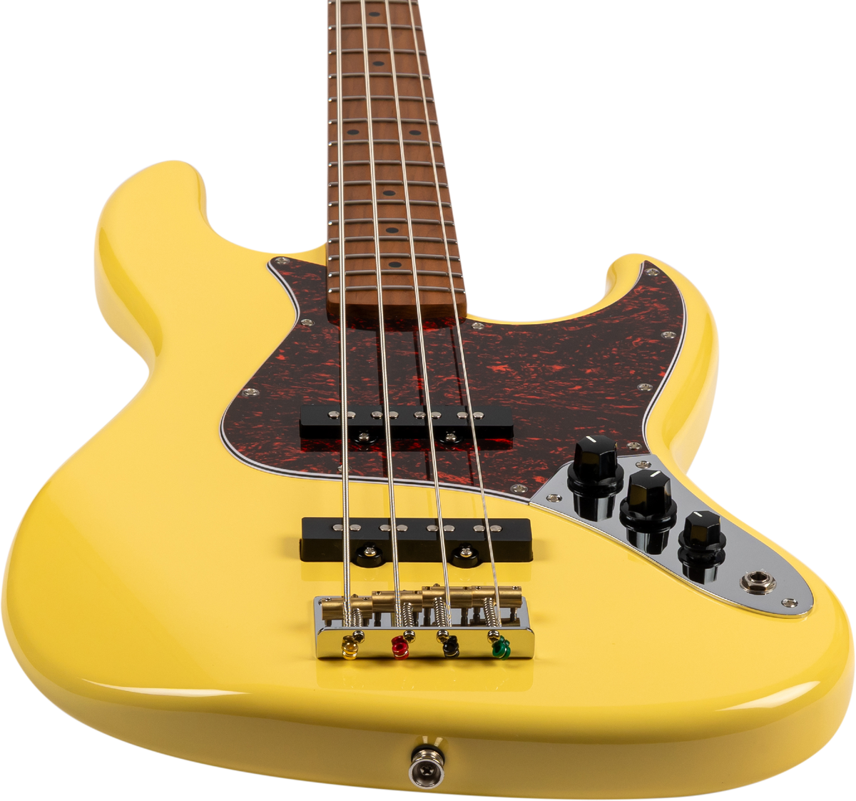 JET Guitars JJB-300 VYW – elektrische basgitaar – JB-stijl Bas Vintage Geel