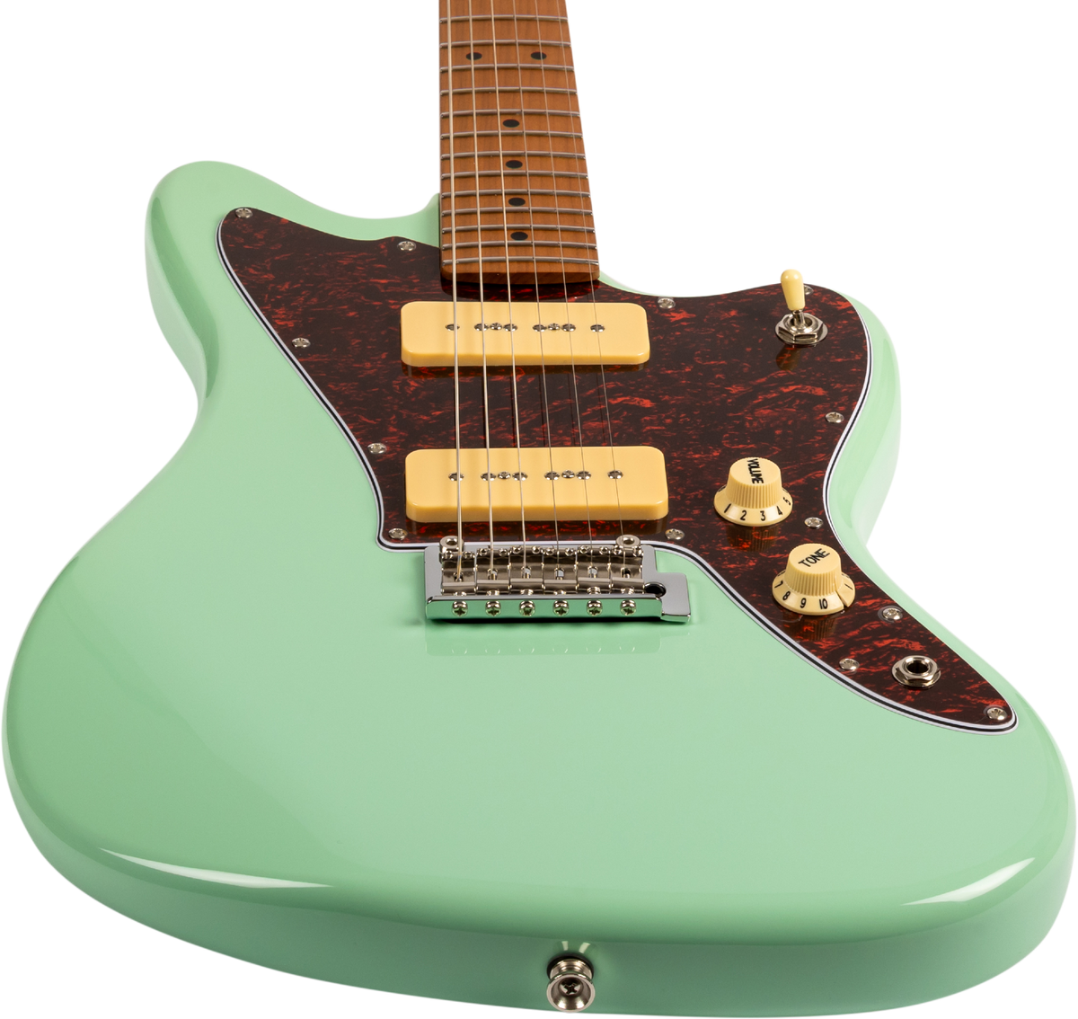 JET Guitars JJ-300 P90 SFG – elektrische gitaar – J-stijl P90 Elektrische Zeegroene Schuim