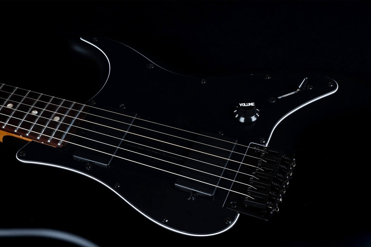JET Guitars JS-400 MBK R – elektrische gitaar – S-stijl HH mat Zwart, palissander toets