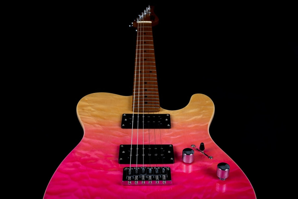 JET Guitars JT-450 QTPK – elektrische gitaar – T-stijl HH transp. roze