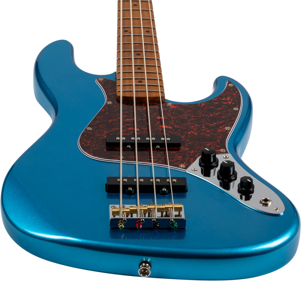 JET Guitars JJB-300 LPB – elektrische basgitaar – JB-stijl Bas Meer Blauw, palissander toets