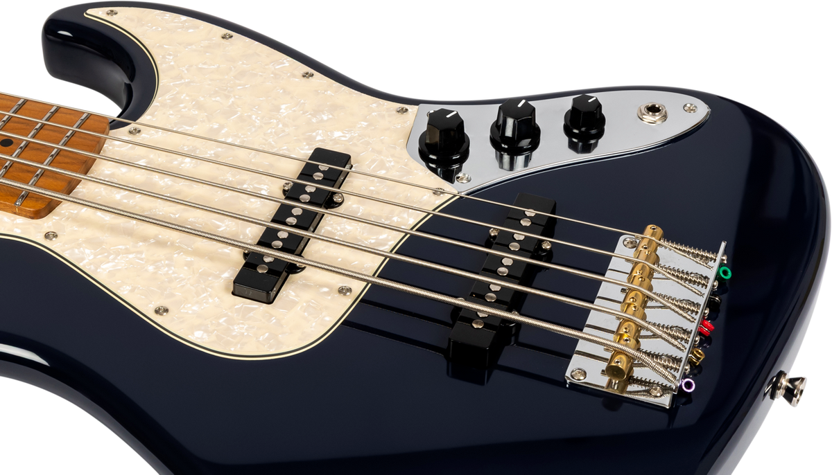 JET Guitars JJB-305 DBL, JB-Style 5-string Deep Blue – elektrische basgitaar – JB-Stijl 5-snarige Diepblauw
