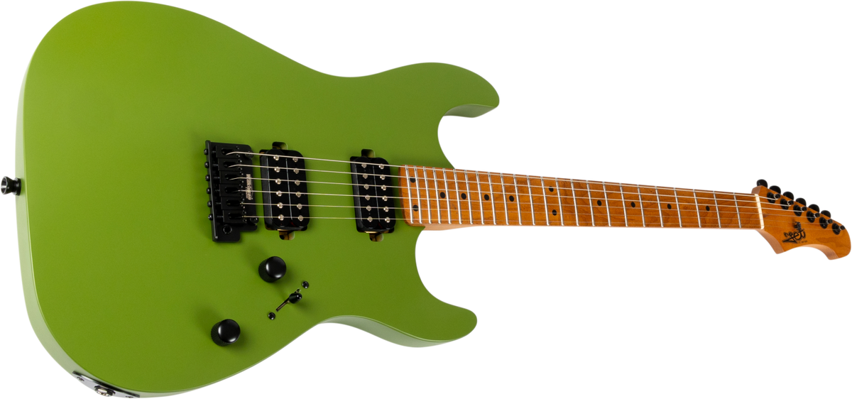 JET Guitars JS-500 MGR – elektrische gitaar – S-stijl HH mat Groen