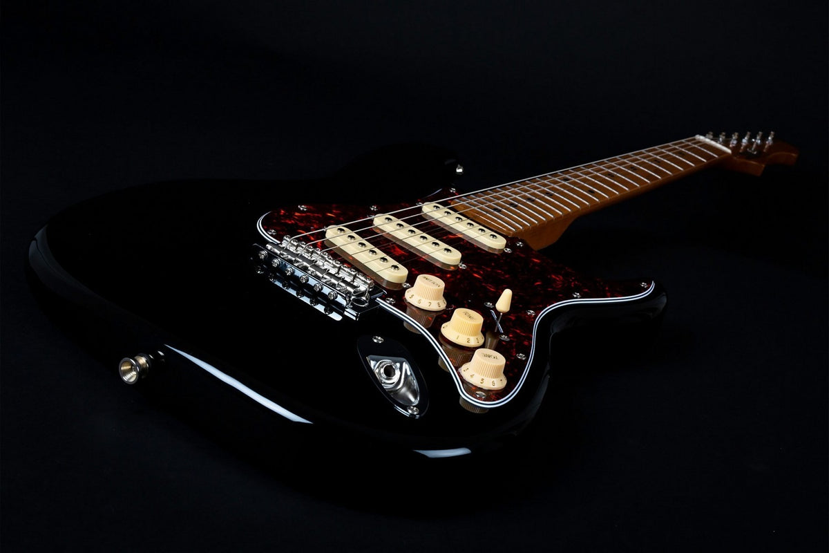 JET Guitars JS 300 BK – elektrische gitaar – S-stijl SSS Zwart