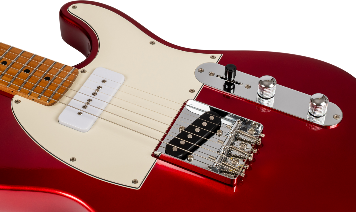 JET Guitars JT-300 CAR P90 – elektrische gitaar – T-stijl S-P90 Rood