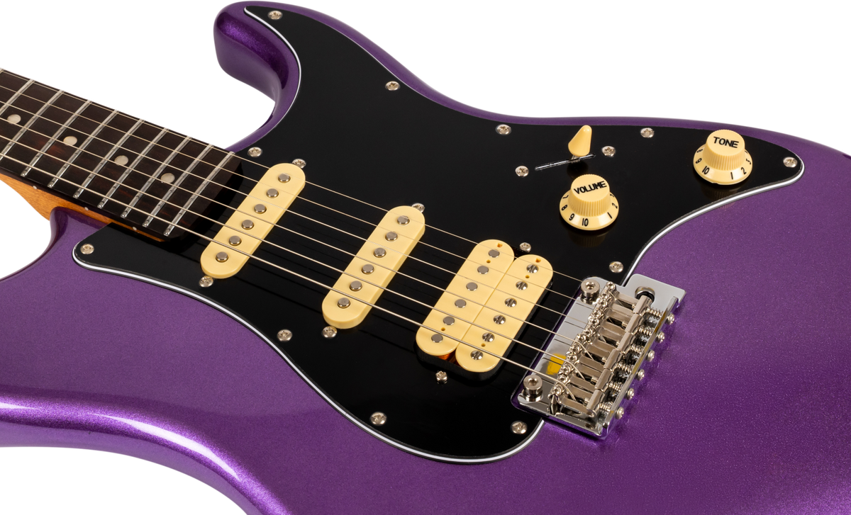 JET Guitars JS-400 PLM R – elektrische gitaar – S-stijl HSS Pruim, palissander toets