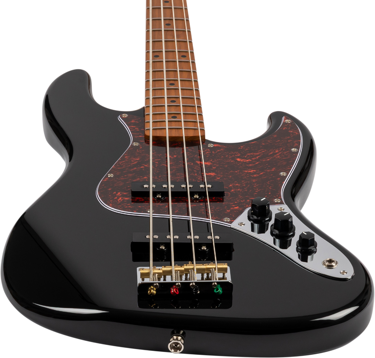 JET Guitars JJB-300 BK – elektrische basgitaar – JB-stijl Bas Zwart, palissander toets