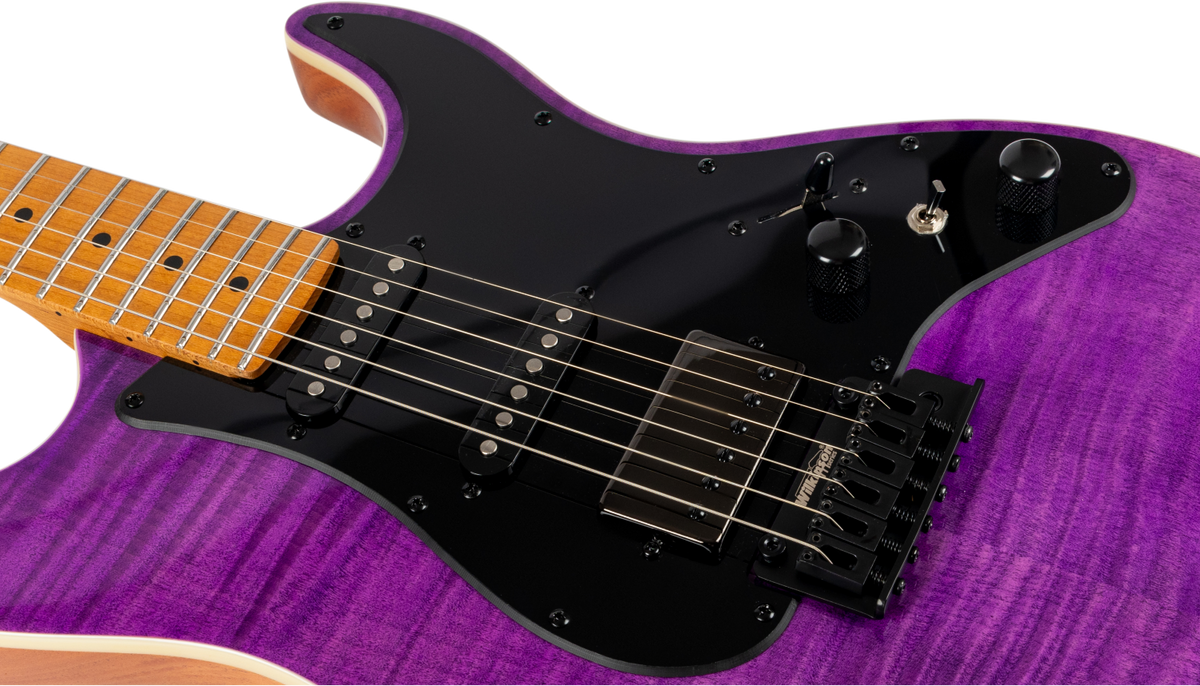 JET Guitars JS-600 TPP – elektrische gitaar – S-stijl HSS transp. Paars