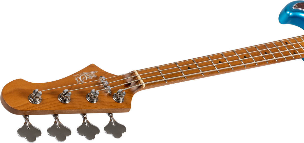 JET Guitars JJB-300 LPB – elektrische basgitaar – JB-stijl Bas Meer Blauw, palissander toets