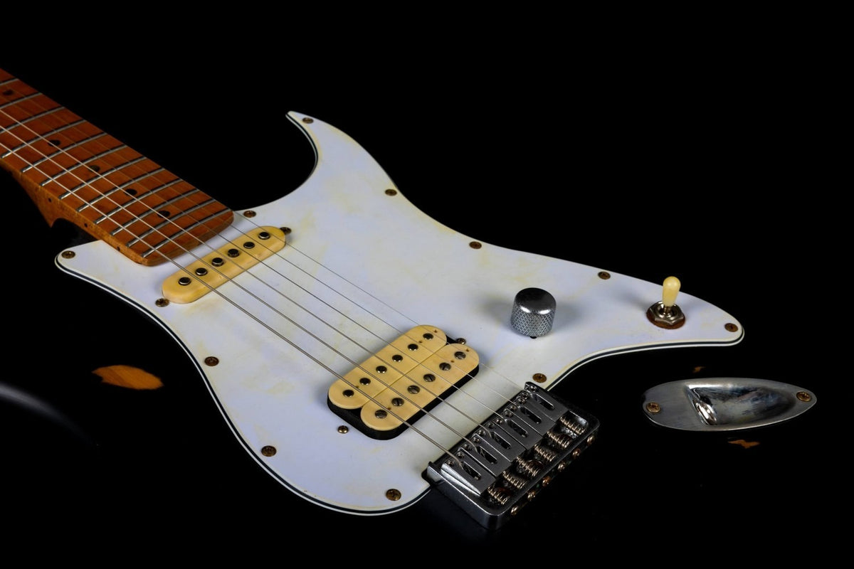 JET Guitars JS-800 RLC – elektrische gitaar – S-stijl Zwart 'relic'