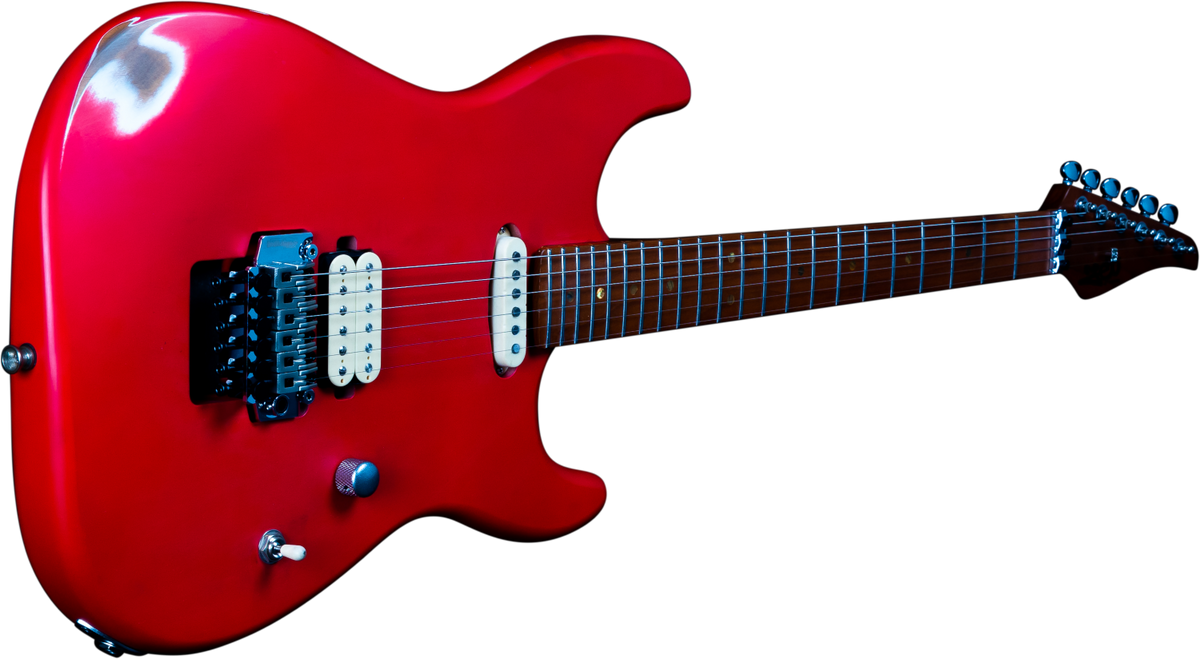 JET Guitars JS-850 RLC, S-style Red 'relic' – elektrische gitaar – S-stijl Rood 'relic'