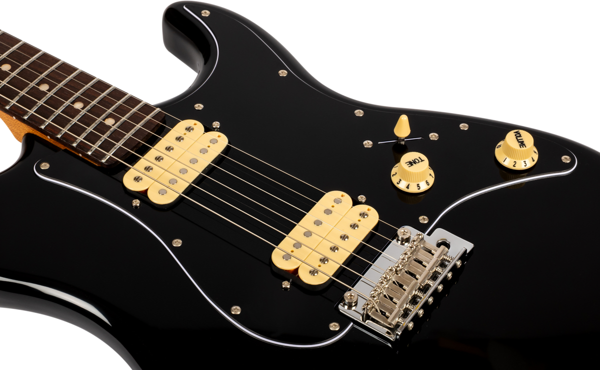 JET Guitars JS-400 BKR H – elektrische gitaar – S-stijl HH Zwart, palissander toets