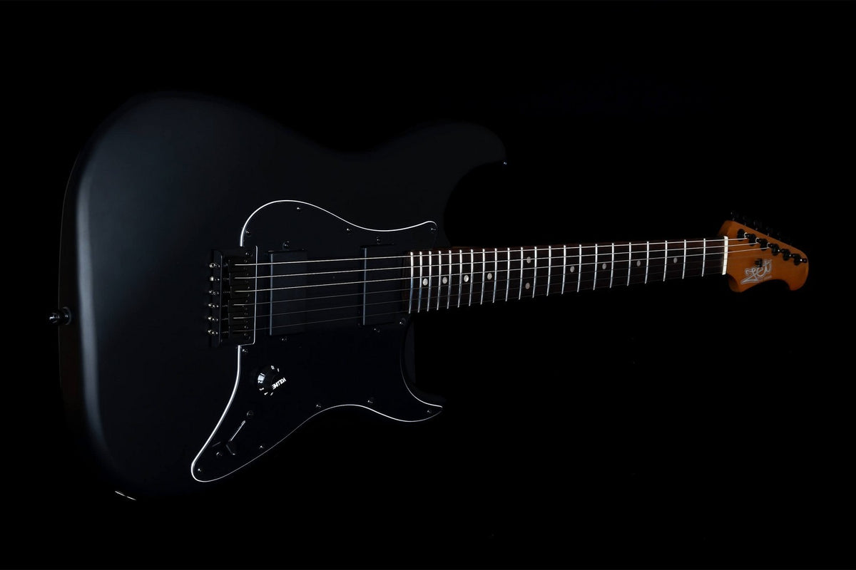 JET Guitars JS-400 MBK R – elektrische gitaar – S-stijl HH mat Zwart, palissander toets
