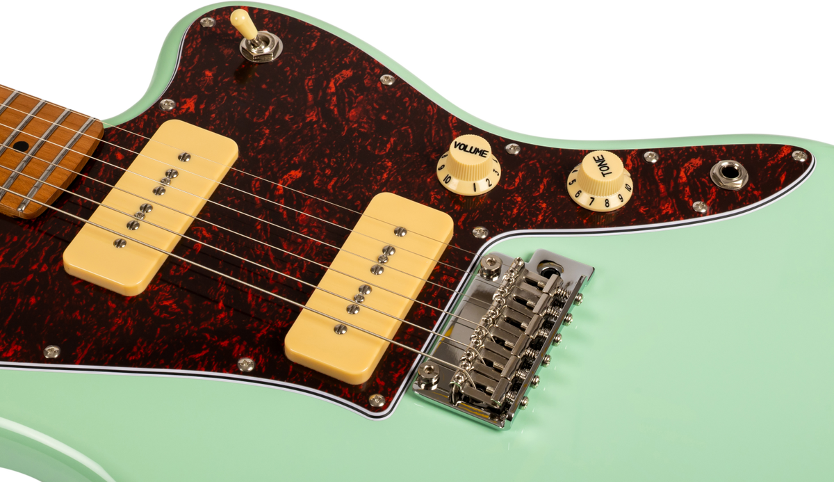 JET Guitars JJ-300 P90 SFG – elektrische gitaar – J-stijl P90 Elektrische Zeegroene Schuim