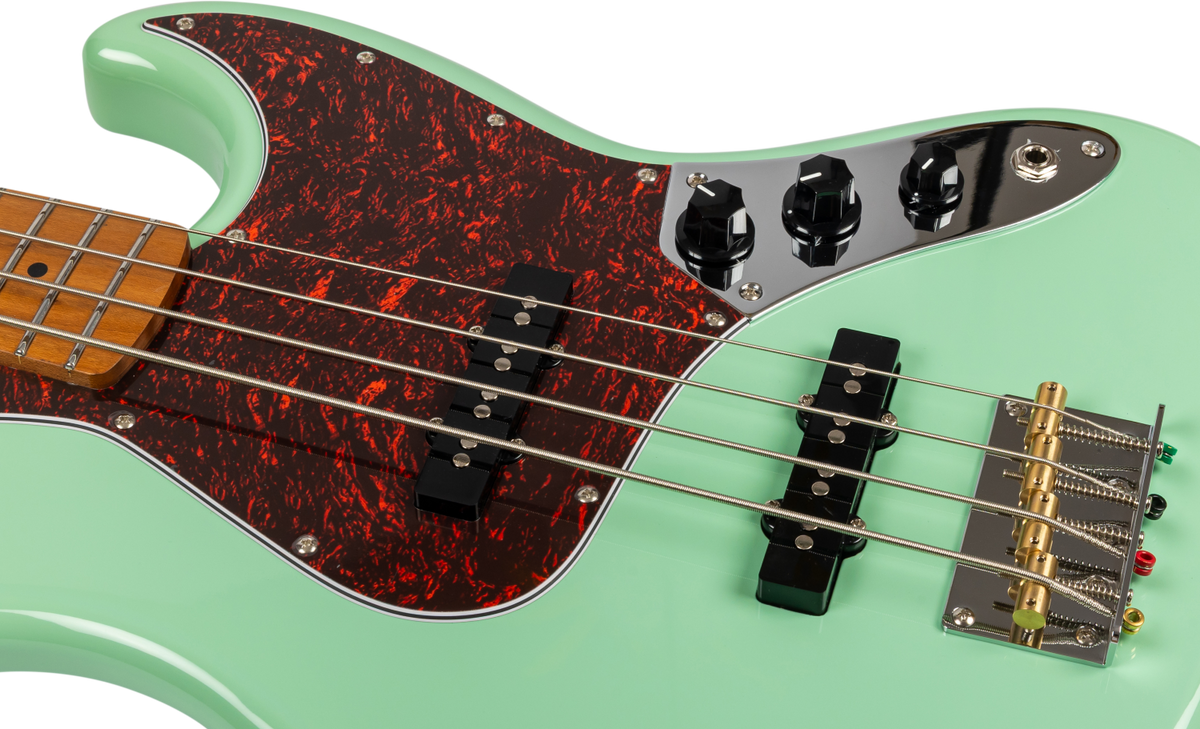 JET Guitars JJB-300 SFG – elektrische basgitaar – JB-stijl Bas SF Groen