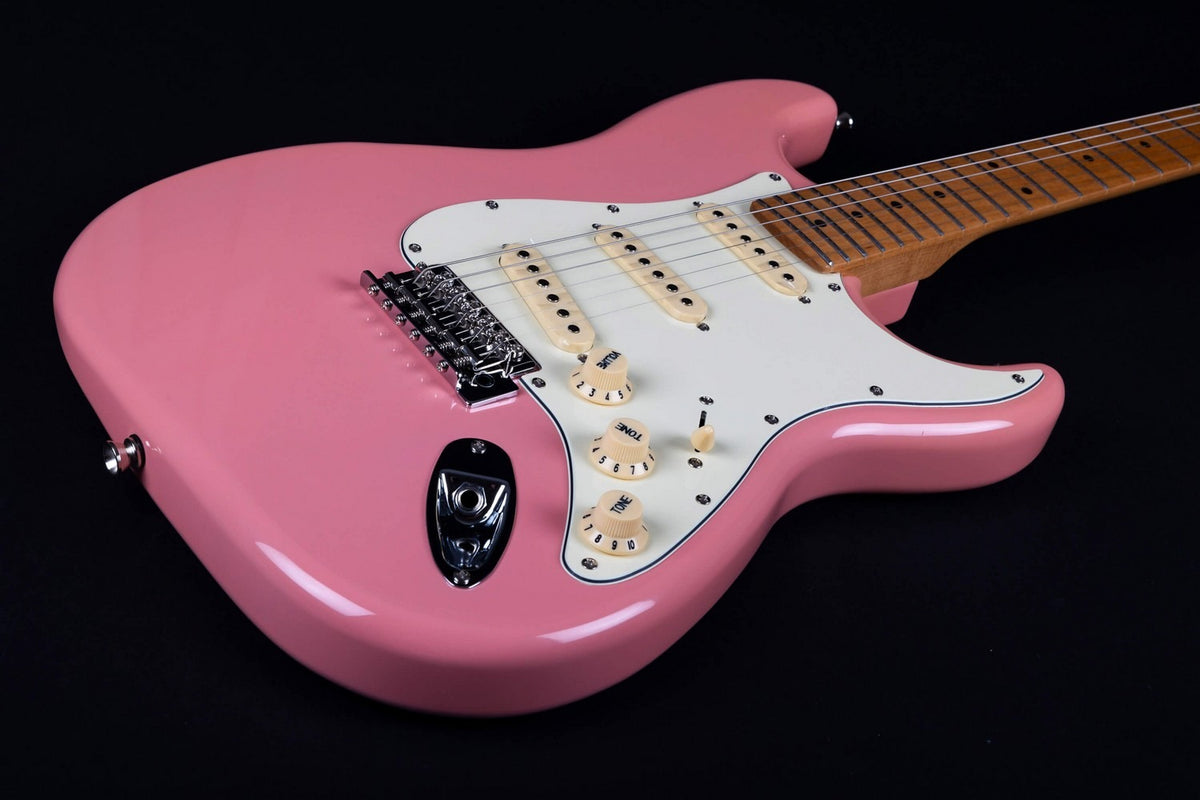 JET Guitars JS 300 BGD – elektrische gitaar – S-stijl SSS Bordeau roze