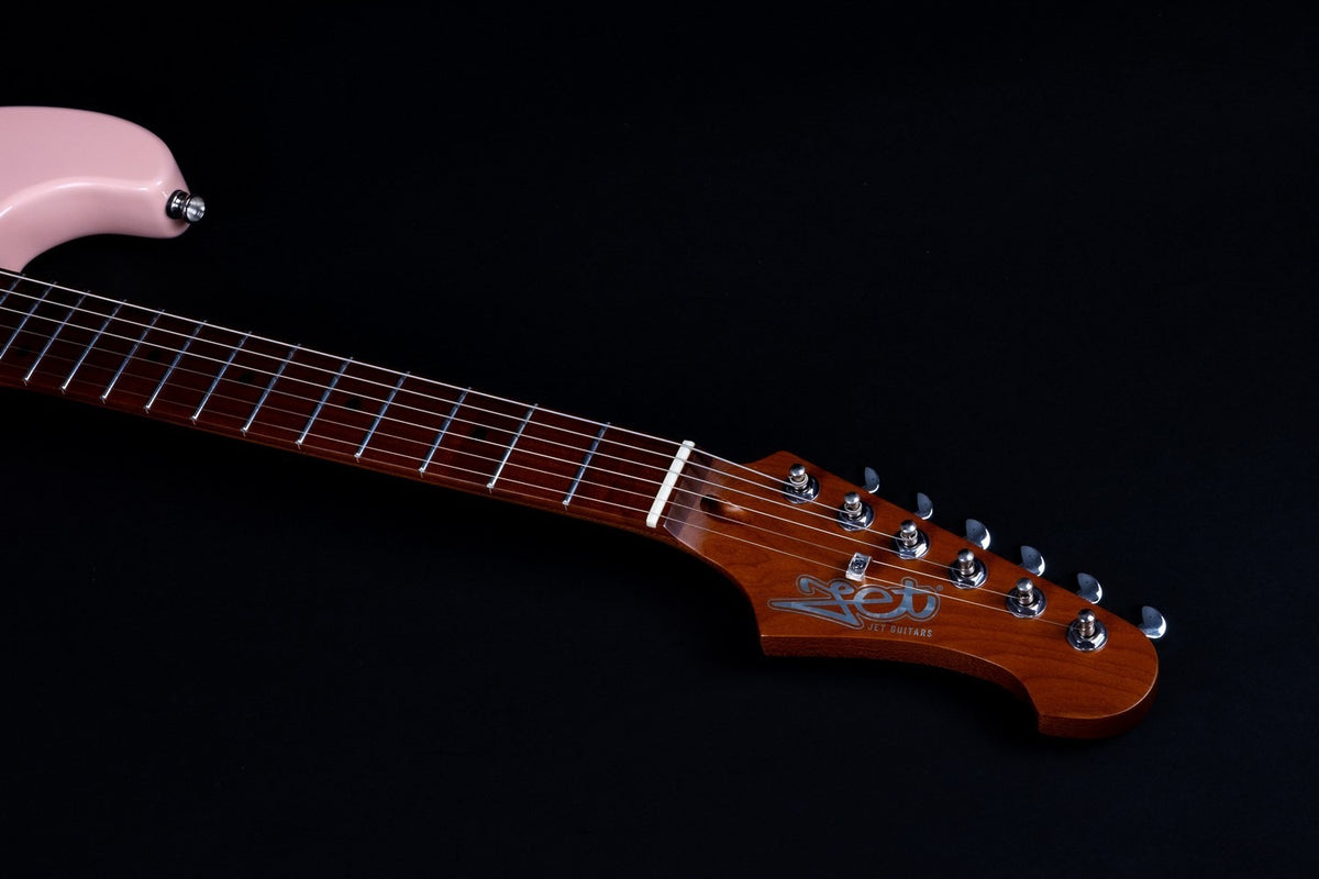 JET Guitars JS-300 MINI PK – elektrische gitaar – MINI S-stijl SSS Schelp Roze