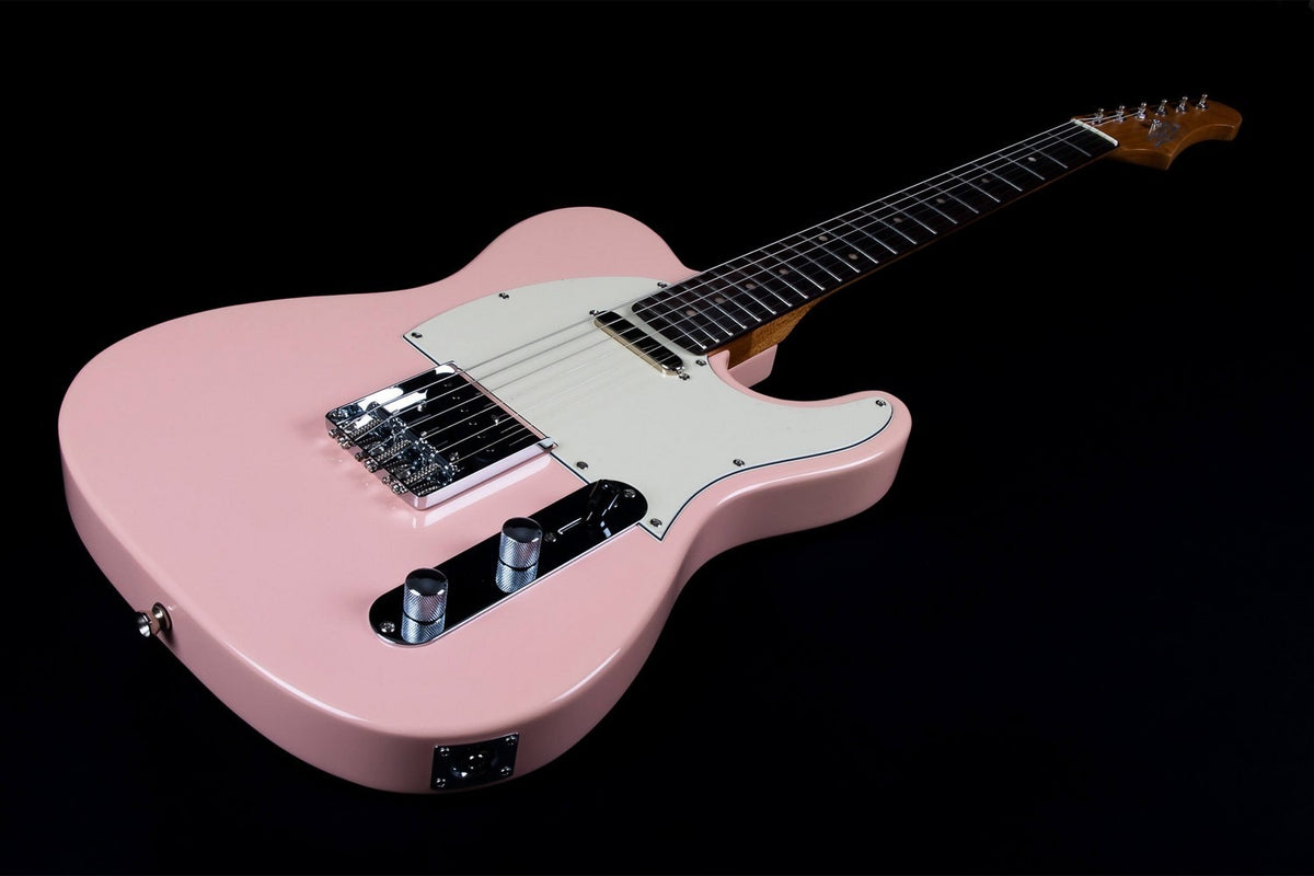JET Guitars JT-300 PK R – elektrische gitaar – T-stijl Schelp Roze, palissander toets