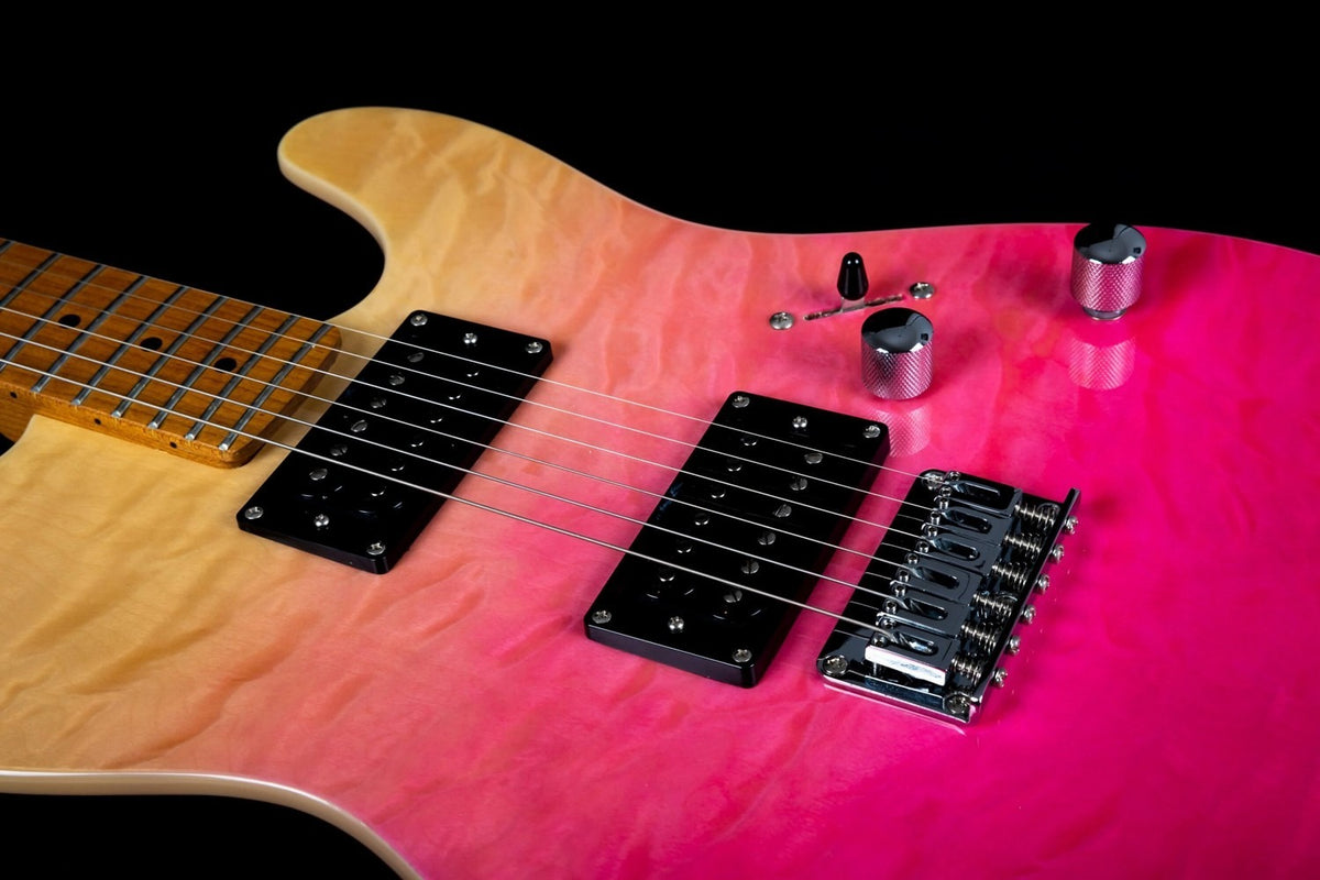 JET Guitars JT-450 QTPK – elektrische gitaar – T-stijl HH transp. roze