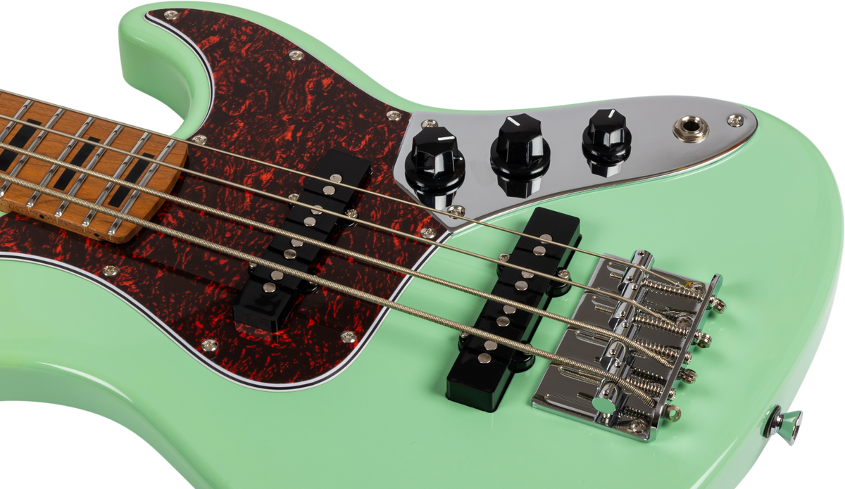 JET Guitars JB-300 SFG – elektrische basgitaar – Reisbas, SF Groen