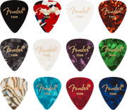 Fender 0980300100 Celluloid Medley 351 Shape Plectrums Thin 12-Pack